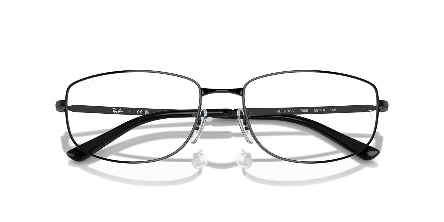 Occhiali da vista Ray-Ban RX 3732V (2509) - RB 3732V 2509 colore nero forma irregolare lenti trasparente