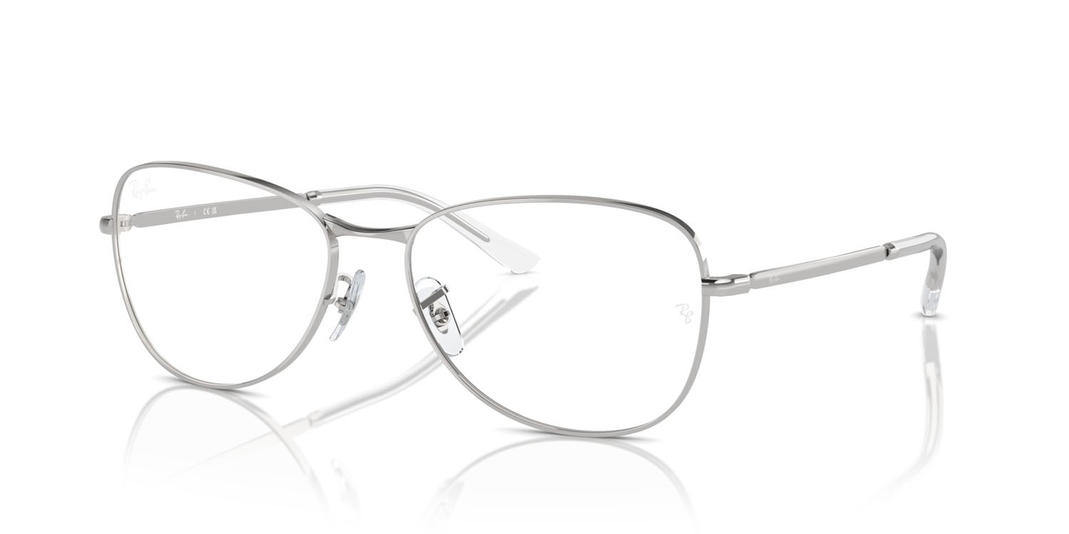 Occhiali da vista Ray-Ban RX 3733V (2501) - RB 3733V 2501 colore argento forma aviator lenti trasparente