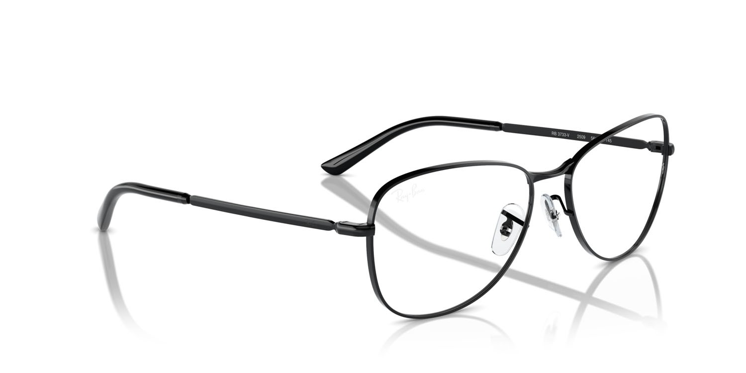 Occhiali da vista Ray-Ban RX 3733V (2509) - RB 3733V 2509 colore nero forma aviator lenti trasparente