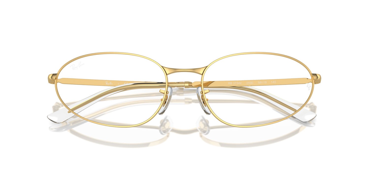 Eyeglasses Ray-Ban RX 3734V (2500) - RB 3734V 2500 color oro shape irregular lenses trasparente