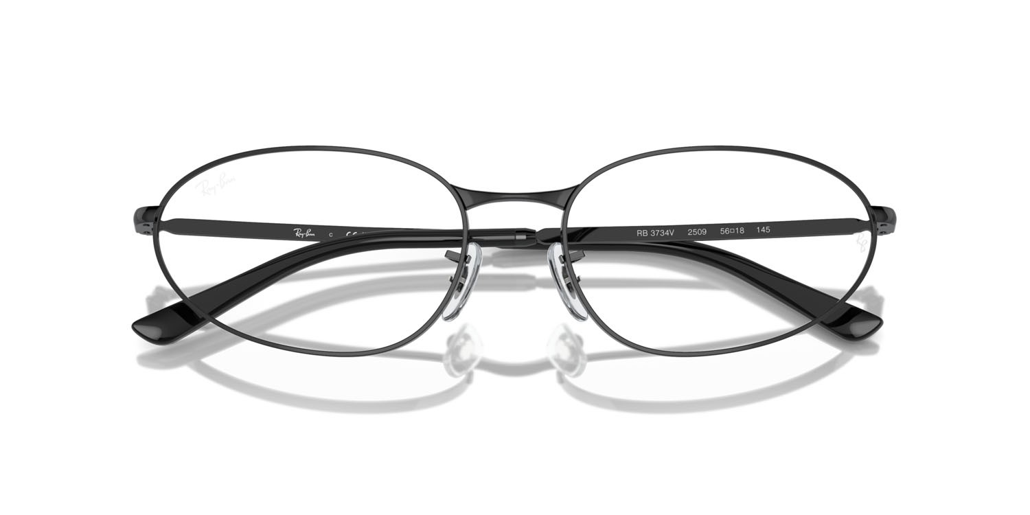 Eyeglasses Ray-Ban RX 3734V (2509) - RB 3734V 2509 color nero shape irregular lenses trasparente