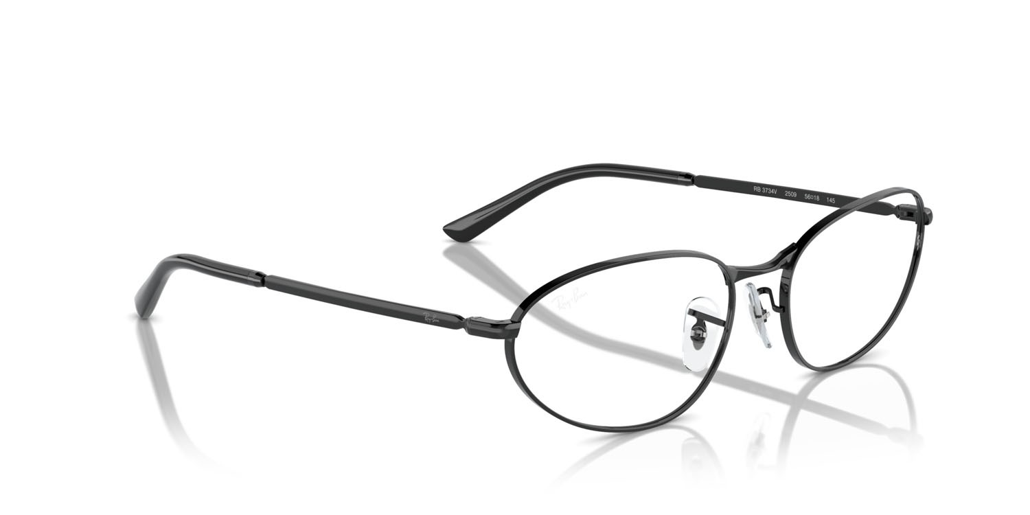 Eyeglasses Ray-Ban RX 3734V (2509) - RB 3734V 2509 color nero shape irregular lenses trasparente