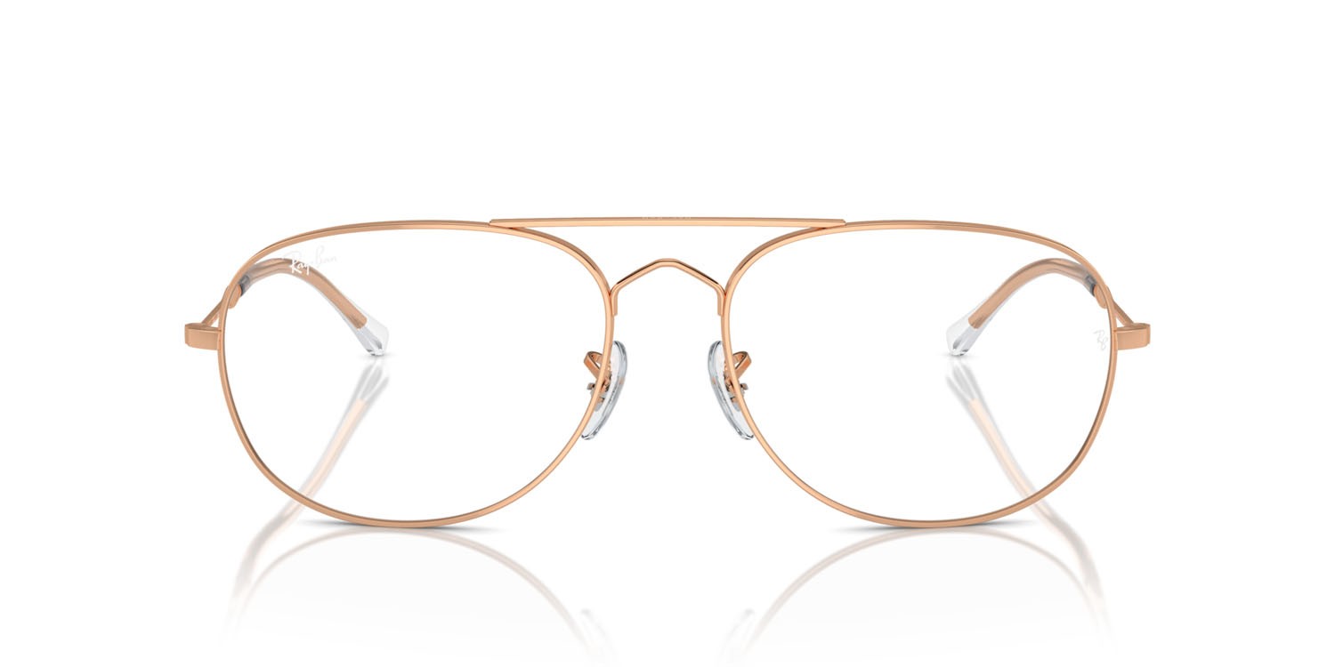 Eyeglasses Ray-Ban Bain Bridge RX 3735V (3094) - RB 3735V 3094 color oro rose shape aviator lenses trasparente