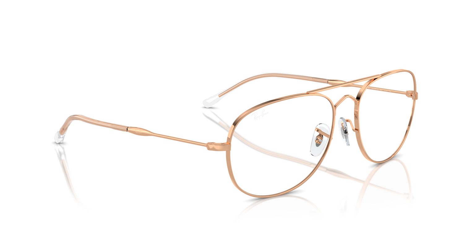 Eyeglasses Ray-Ban Bain Bridge RX 3735V (3094) - RB 3735V 3094 color oro rose shape aviator lenses trasparente