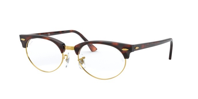 Brillen Ray-Ban Clubmaster Oval RX 3946V (8058) - RB 3946V 8058 farbe mock tortoise form oval gläser legend gold