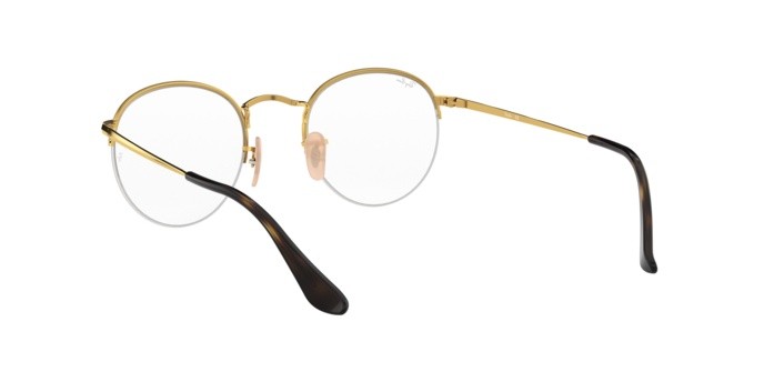 Occhiali da vista Ray-Ban Round Gaze RX 3947V (2500) - RB 3947V 2500 colore gold forma pantos lenti demo lens