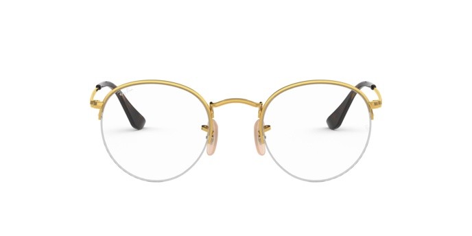 Occhiali da vista Ray-Ban Round Gaze RX 3947V (2500) - RB 3947V 2500 colore gold forma pantos lenti demo lens