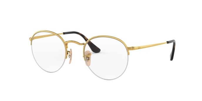 Occhiali da vista Ray-Ban Round Gaze RX 3947V (2500) - RB 3947V 2500 colore gold forma pantos lenti demo lens