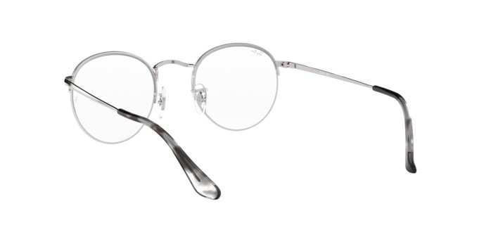 Occhiali da vista Ray-Ban Round Gaze RX 3947V (2501) - RB 3947V 2501 colore silver forma pantos lenti demo lens