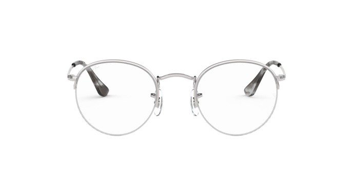 Occhiali da vista Ray-Ban Round Gaze RX 3947V (2501) - RB 3947V 2501 colore silver forma pantos lenti demo lens