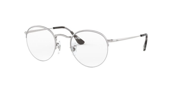 Occhiali da vista Ray-Ban Round Gaze RX 3947V (2501) - RB 3947V 2501 colore silver forma pantos lenti demo lens