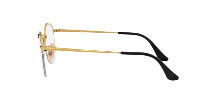 Occhiali da vista Ray-Ban Round Gaze RX 3947V (2946) - RB 3947V 2946 colore gold on top black forma pantos lenti demo lens