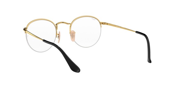 Occhiali da vista Ray-Ban Round Gaze RX 3947V (2946) - RB 3947V 2946 colore gold on top black forma pantos lenti demo lens