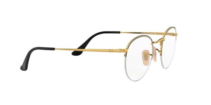 Occhiali da vista Ray-Ban Round Gaze RX 3947V (2946) - RB 3947V 2946 colore gold on top black forma pantos lenti demo lens