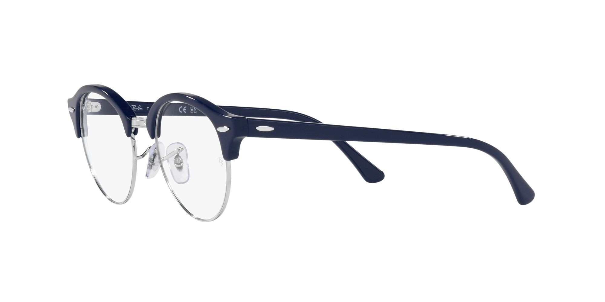 Brillen Ray-Ban Clubround RX 4246V (8231) - RB 4246V 8231 farbe blu form rund gläser lente demo