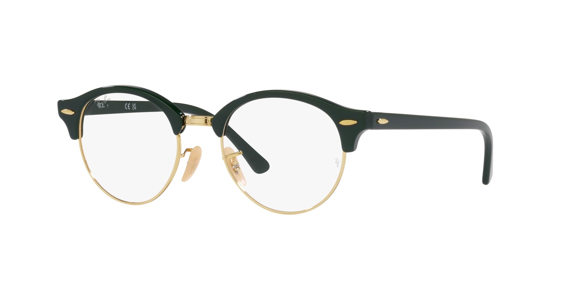 Brillen Ray-Ban Clubround RX 4246V (8233) - RB 4246V 8233 farbe verde form rund gläser lente demo