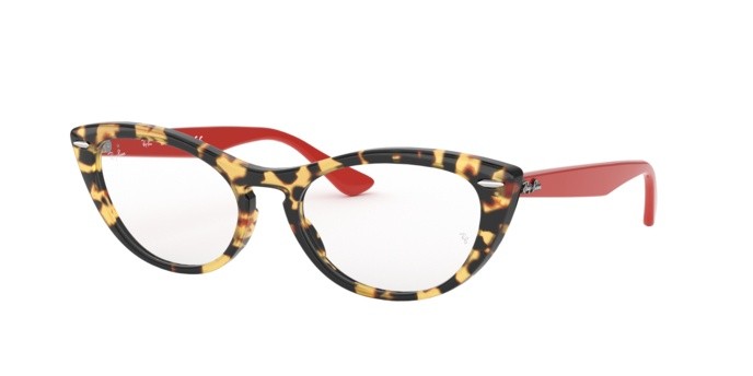Brillen Ray-Ban Nina RX 4314V (5937) - RB 4314V 5937 farbe yellow havana form cat-eye gläser demo lens