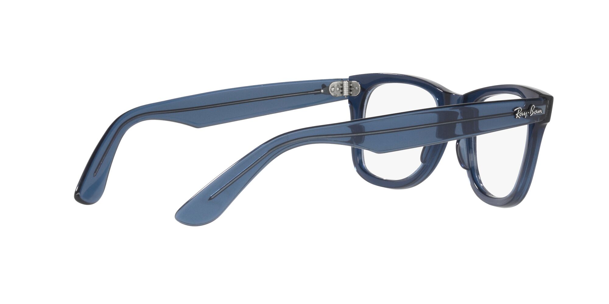 Brillen Ray-Ban Wayfarer Ease RX 4340V (8223) - RB 4340V 8223 farbe blu scuro trasparente form quadratisch gläser lente demo