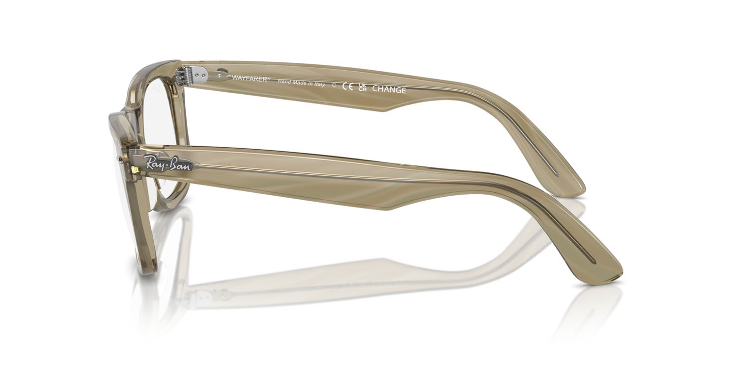 Occhiali da vista Ray-Ban Wayfarer Ease Change RX 4340V (8381) - RB 4340V 8381 colore photo striped grey forma quadrato lenti trasparente