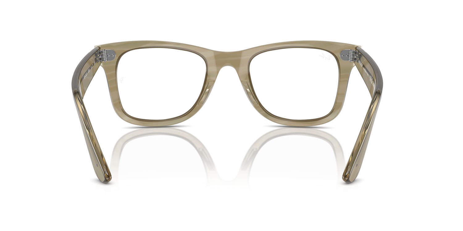 Occhiali da vista Ray-Ban Wayfarer Ease Change RX 4340V (8381) - RB 4340V 8381 colore photo striped grey forma quadrato lenti trasparente