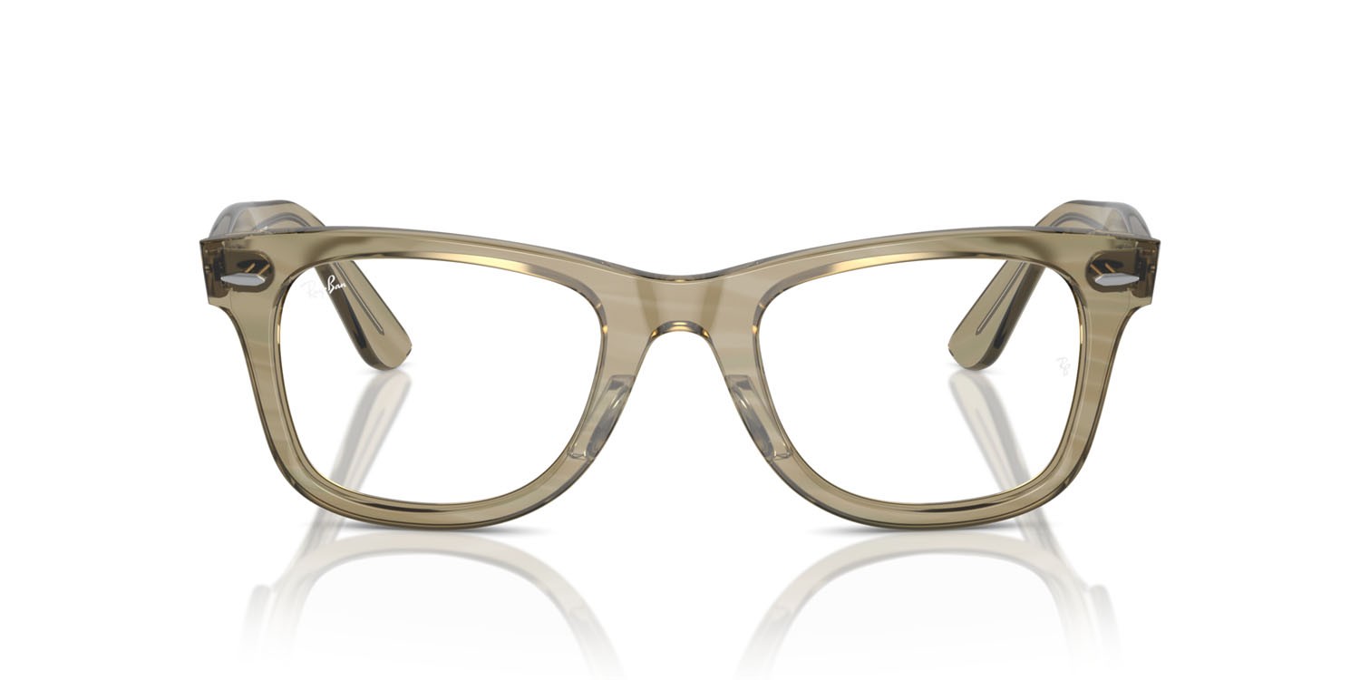 Occhiali da vista Ray-Ban Wayfarer Ease Change RX 4340V (8381) - RB 4340V 8381 colore photo striped grey forma quadrato lenti trasparente