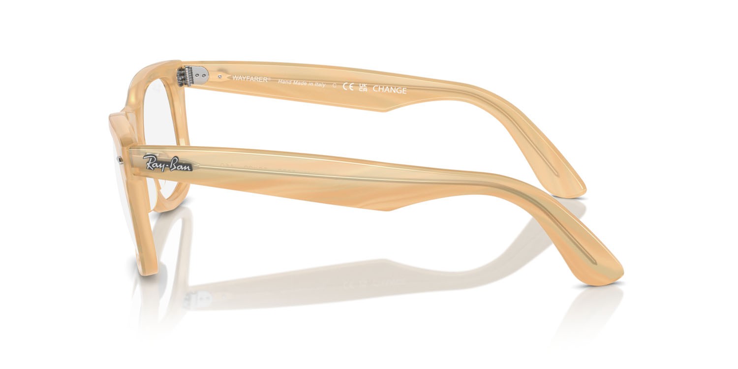 Occhiali da vista Ray-Ban Wayfarer Ease Change RX 4340V (8383) - RB 4340V 8383 colore photo striped brown forma quadrato lenti trasparente