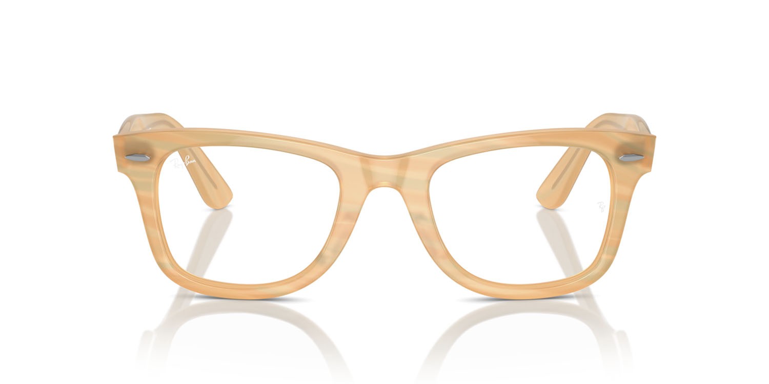 Occhiali da vista Ray-Ban Wayfarer Ease Change RX 4340V (8383) - RB 4340V 8383 colore photo striped brown forma quadrato lenti trasparente