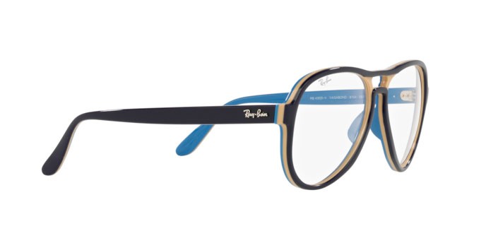 Brillen Ray-Ban Vagabond RX 4355V (8134) - RB 4355V 8134 farbe blue light brown light blue form aviator gläser demo lens