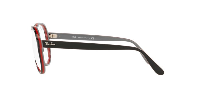 Brillen Ray-Ban Vagabond RX 4355V (8136) - RB 4355V 8136 farbe black red light grey form aviator gläser demo lens