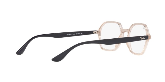Brillen Ray-Ban RX 4361V (8138) - RB 4361V 8138 farbe transparent light brown form unregelmäßig gläser demo lens