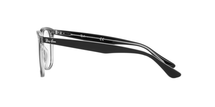 Brillen Ray-Ban RX 4362V (2034) - RB 4362V 2034 farbe black on transparent form quadratisch gläser demo lens