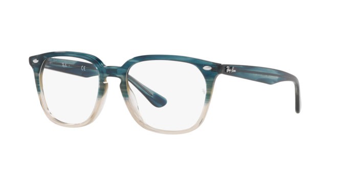 Occhiali da vista Ray-Ban RX 4362V (8146) - RB 4362V 8146 colore gradient turquoise havana forma quadrato lenti demo lens