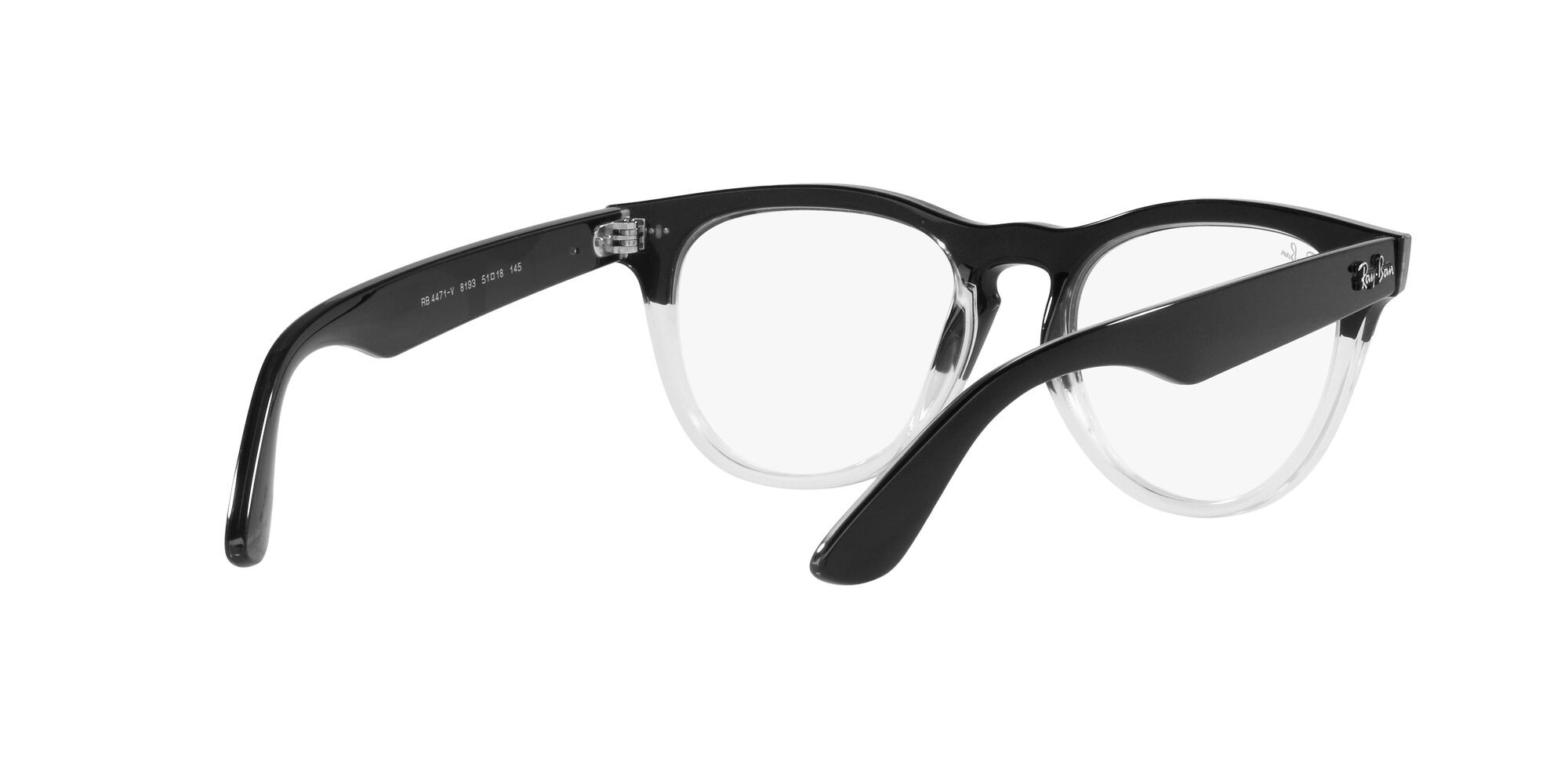 Eyeglasses Ray-Ban Iris RX 4471V (8193) - RB 4471V 8193 color nero su trasparente shape square lenses lente demo