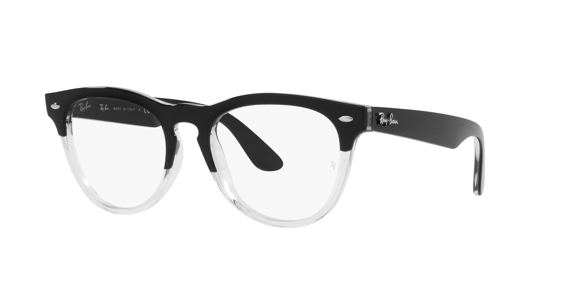 Eyeglasses Ray-Ban Iris RX 4471V (8193) - RB 4471V 8193 color nero su trasparente shape square lenses lente demo