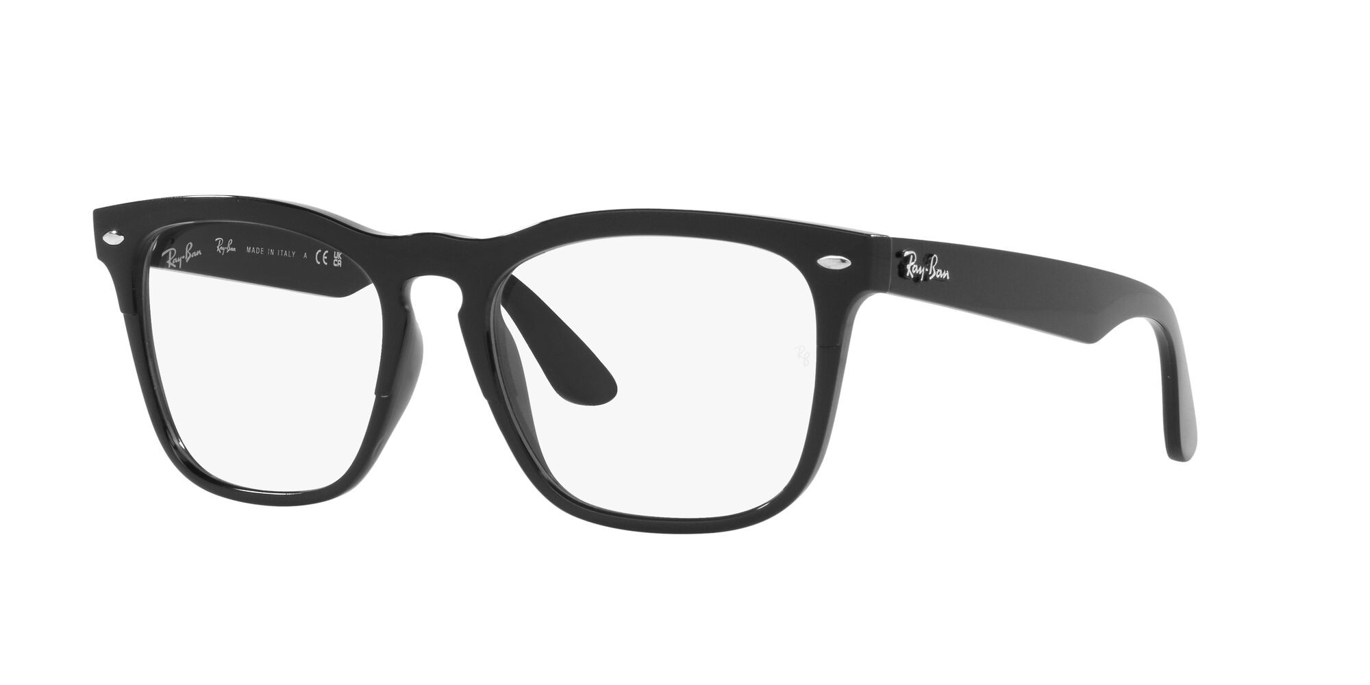 Brillen Ray-Ban Steve RX 4487V (8192) - RB 4487V 8192 farbe nero su oro form quadratisch gläser trasparente