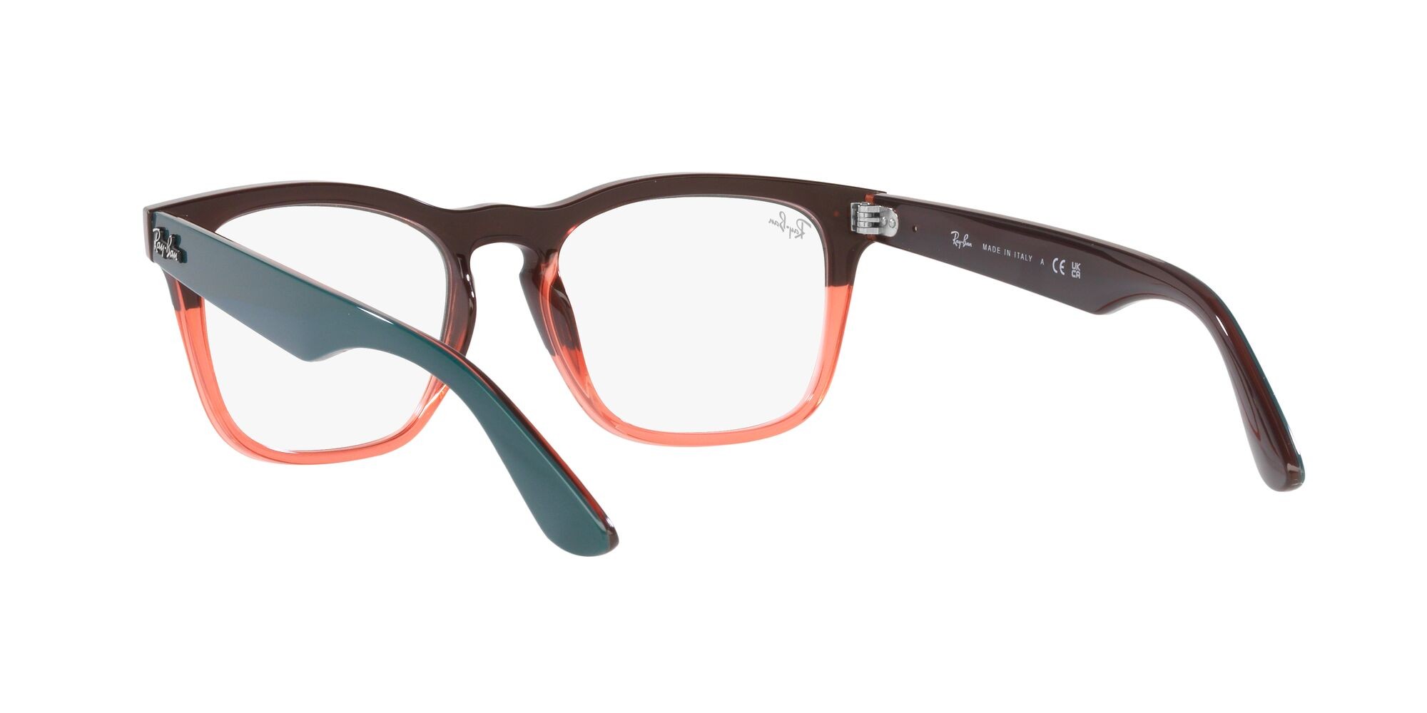 Brillen Ray-Ban Steve RX 4487V (8194) - RB 4487V 8194 farbe dark green on translucent light red form quadratisch gläser lente demo