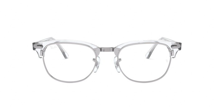 Eyeglasses Ray-Ban Clubmaster Optics RX 5154 (2001) - RB 5154 2001 color white trasparent shape square lenses demo lens