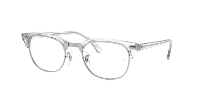 Eyeglasses Ray-Ban Clubmaster Optics RX 5154 (2001) - RB 5154 2001 color white trasparent shape square lenses demo lens