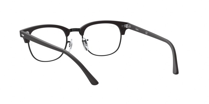 Eyeglasses Ray-Ban Clubmaster Optics RX 5154 (2077) - RB 5154 2077 color matte black shape square lenses demo lens