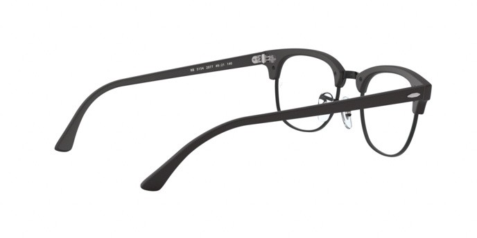 Eyeglasses Ray-Ban Clubmaster Optics RX 5154 (2077) - RB 5154 2077 color matte black shape square lenses demo lens