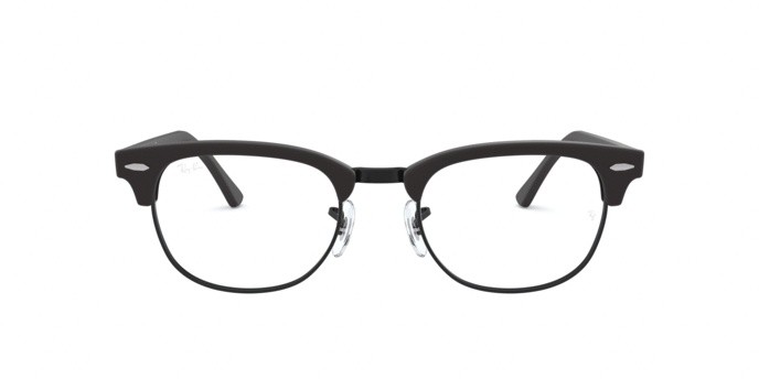 Eyeglasses Ray-Ban Clubmaster Optics RX 5154 (2077) - RB 5154 2077 color matte black shape square lenses demo lens