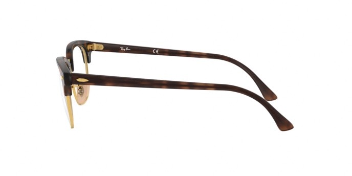 Eyeglasses Ray-Ban Clubmaster Optics RX 5154 (2372) - RB 5154 2372 color red havana shape square lenses demo lens