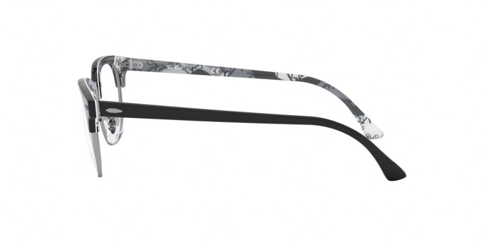 Brillen Ray-Ban Clubmaster Optics RX 5154 (5649) - RB 5154 5649 farbe black on texture camuflage form quadratisch gläser demo lens