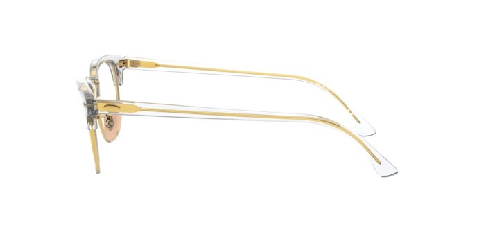 Eyeglasses Ray-Ban Clubmaster Optics RX 5154 (5762) - RB 5154 5762 color trasparent shape square lenses demo lens