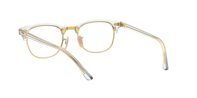 Eyeglasses Ray-Ban Clubmaster Optics RX 5154 (5762) - RB 5154 5762 color trasparent shape square lenses demo lens