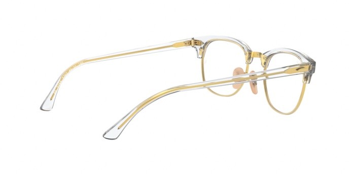 Eyeglasses Ray-Ban Clubmaster Optics RX 5154 (5762) - RB 5154 5762 color trasparent shape square lenses demo lens