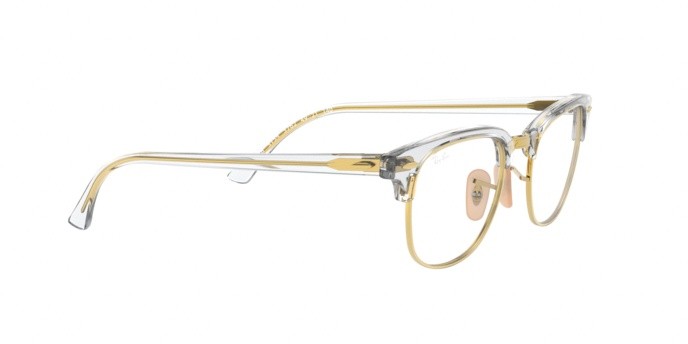 Eyeglasses Ray-Ban Clubmaster Optics RX 5154 (5762) - RB 5154 5762 color trasparent shape square lenses demo lens