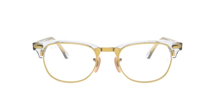 Eyeglasses Ray-Ban Clubmaster Optics RX 5154 (5762) - RB 5154 5762 color trasparent shape square lenses demo lens