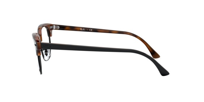 Brillen Ray-Ban Clubmaster RX 5154 (5909) - RB 5154 5909 farbe top grey on havana form quadratisch gläser demo lens