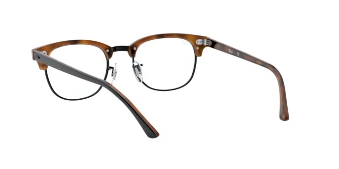 Brillen Ray-Ban Clubmaster RX 5154 (5909) - RB 5154 5909 farbe top grey on havana form quadratisch gläser demo lens